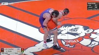 197lbs Wyatt Voelker (UNI) vs Jersey Robb (Oklahoma State)