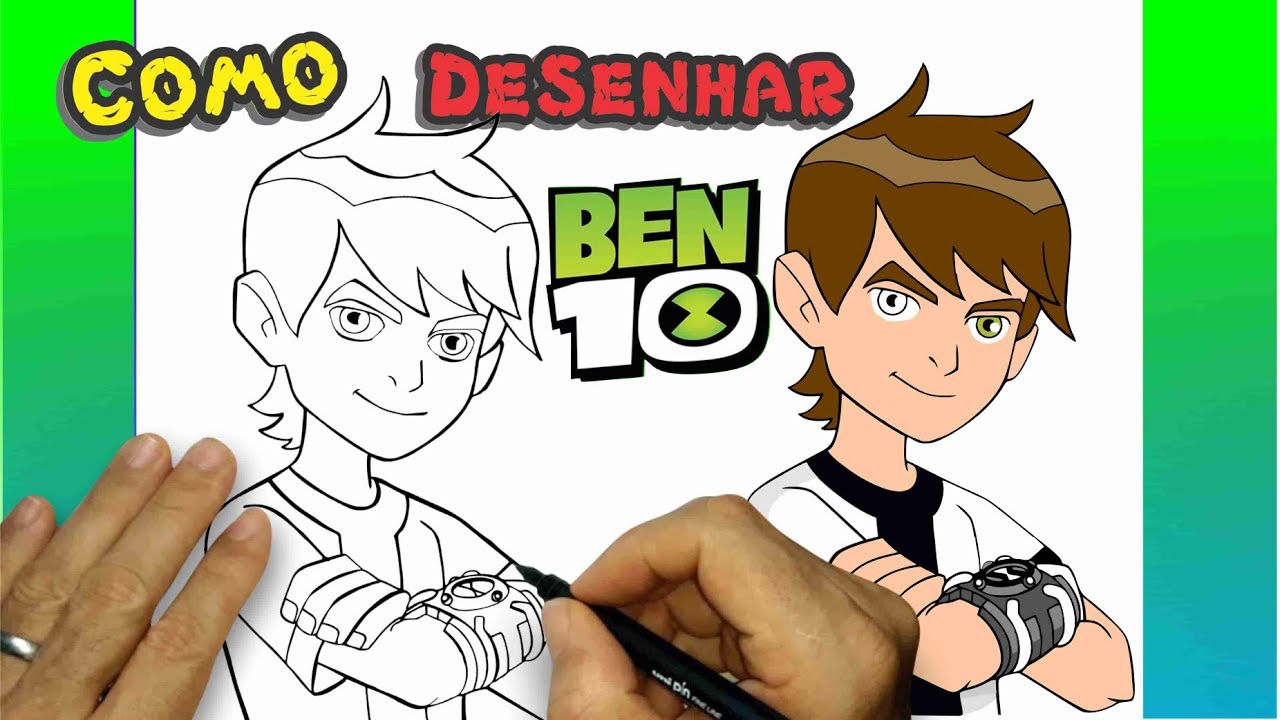 COMO DESENHAR BEN 10 PASSO A PASSO - YouTube