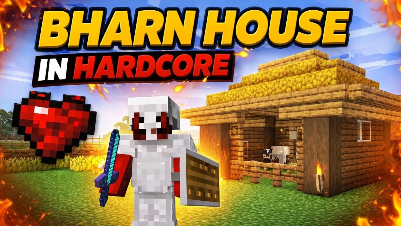 Minecraft Hardcore Mein Bharn House Banaya 😱 🔥| Survival EP 2 | part 2 ...