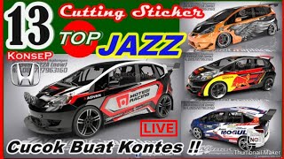 Modifikasi mobil Honda Jazz - 13 Konsep Cutting Sticker KONTES karya Nuna Graphica Pekalongan