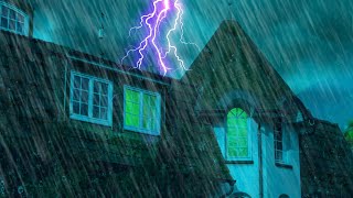 SOUND OF RAIN ON COLONIAL CLAY TILES TO SLEEP IN 5 Minutes With Thunderstorms (Sleep Well)