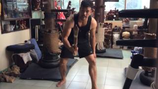Shin conditioning with tiny bamboo sticks
