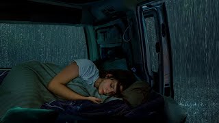 You Will Go to Sleep Within 3 Minutes with Sound Rain & Terrible Thunder at Night on Camping Car by Sleep Soundly Rain 17,527 views 3 weeks ago 11 hours, 48 minutes