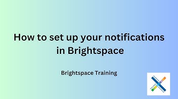 Set up notifications in Brightspace