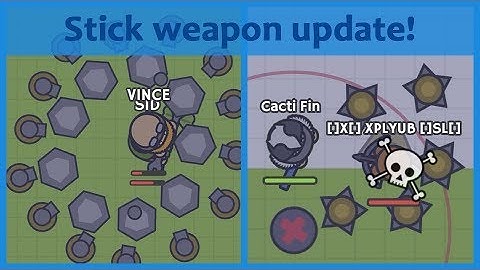Moomoo.io - STICK WEAPON UPDATE! Blocker, thief gear + Killing new bosses!
