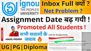 IGNOU June Exam 2020🔥Assignment Submission Problems ? आपके सवालों के जवाब 🔥Inbox Full Problem ?