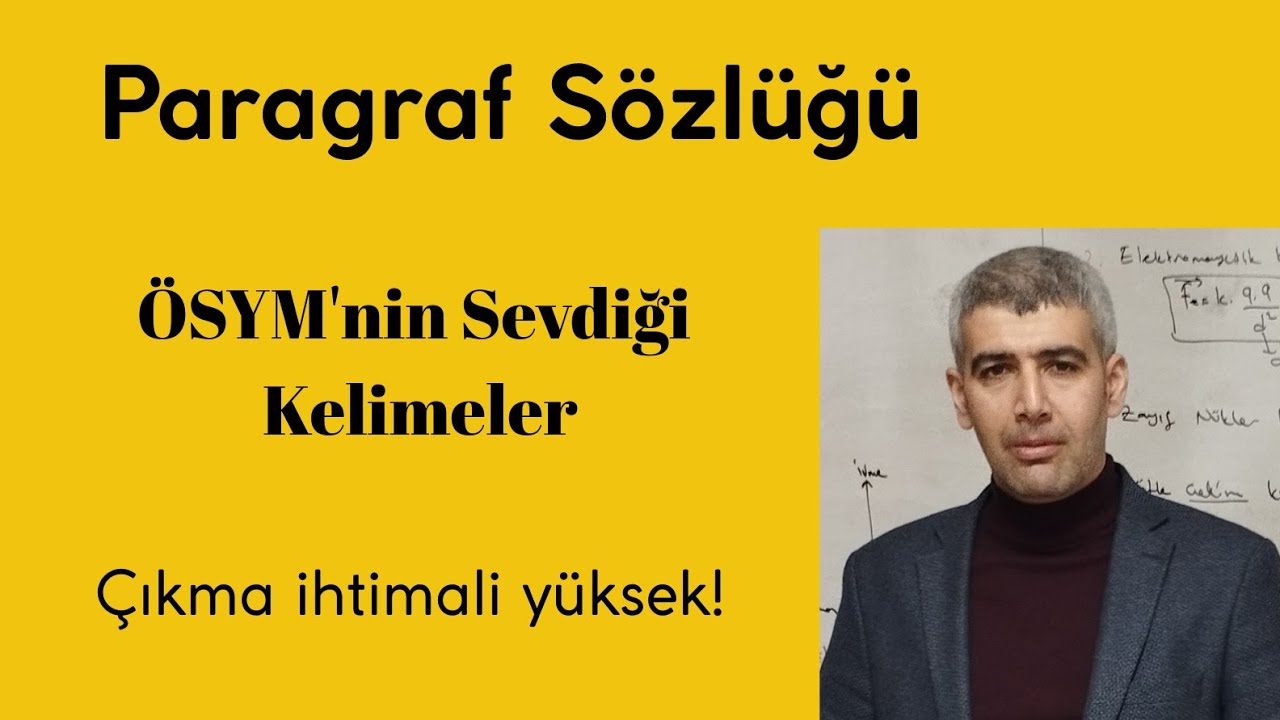 Paragraf sözcükleri - 3  #paragraph 