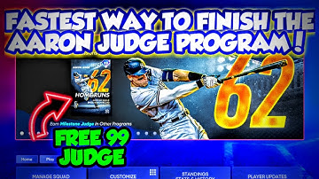 FASTEST WAY TO COMPLETE THE AARON JUDGE PROGRAM IN MLB THE SHOW 22 DIAMOND DYNASTY! FREE 99