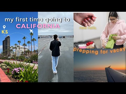 MY FIRST TIME IN CALIFORNIA// prepping/packing for our honeymoon// travel vlog