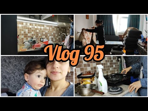 Təmizlik vlog.Evin işi bitmir ki bitmir.Vlog 95