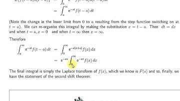 Laplace Transforms - The Second Shift Theorem