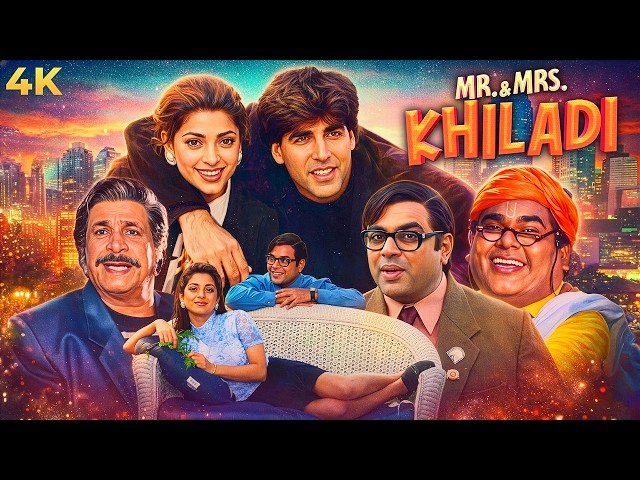 Akshay Kumar 90s Bollywood Comedy MR & MRS KHILADI 1997 Hindi Full Movie 4K |Kader Khan, Juhi Chawla