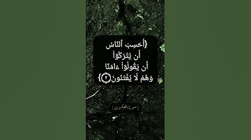 سورة العنكبوت الآية ١ الى ٤ بصوت الشيخ محمد صديق المنشاوي