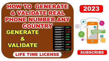 How To Generate & Validate Real Phone Numbers  For Any Country