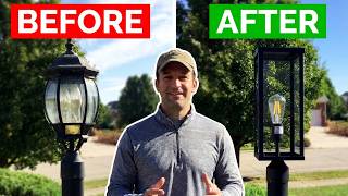 Dad Replaces Outdoor Lamp Post Fixture (Step-by-Step)