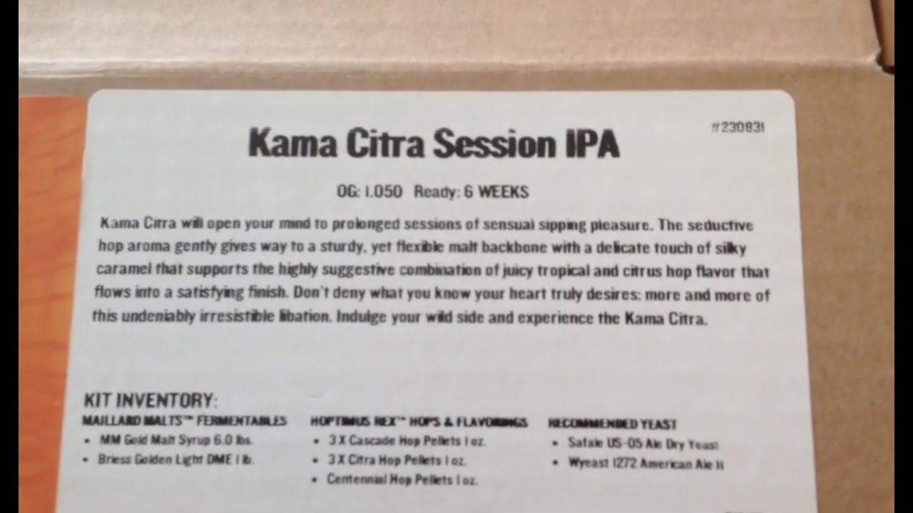 Kama Citra Session IPA Extract Beer Recipe Kit