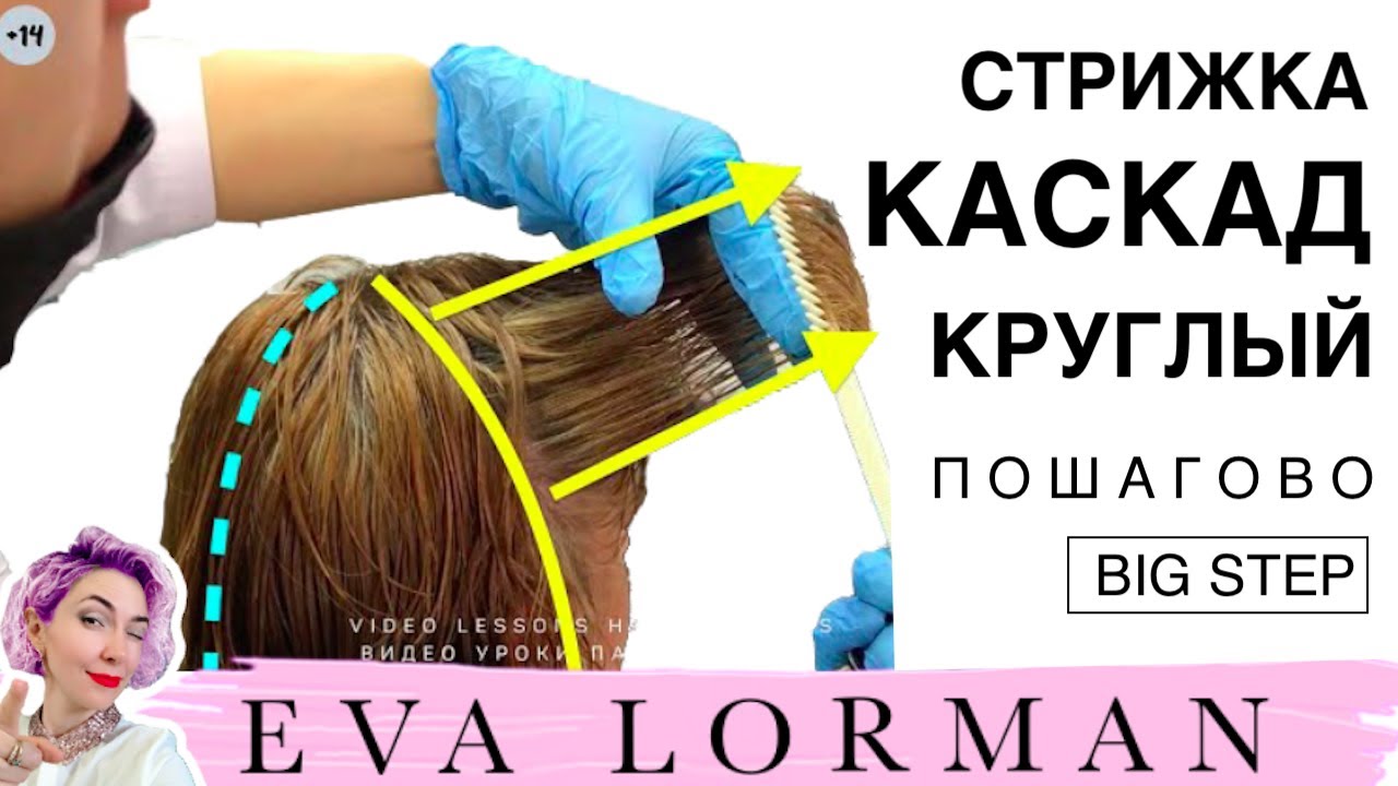 ⁣Как стричь ЖЕНСКИЕ СТРИЖКИ! Уроки! СТРИЖКА КАСКАД Круглый Твердый! Пошагово!