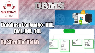 Database Language in DBMS| Database Language by Shradha Vaish| DDL, DMCL, DCL, TCL| डाटाबेस लैंग्वेज