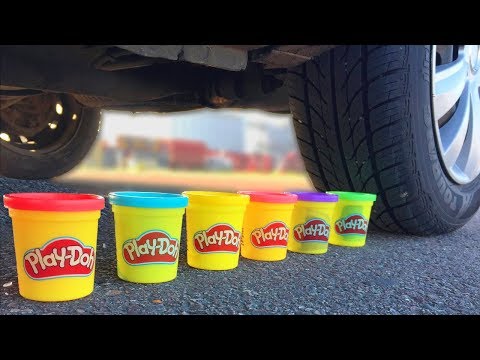Crushing Crunchy & Soft Things by Car! - EXPERIMENT: CAR VS PLAY DOH