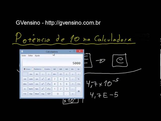 Potência de Dez e sua Notação em uma Calculadora Científica 