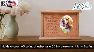 Custom Pet Cremation Keepsake Photo Frame & Urn Box Holds 2x3 Photo Our Family Chain