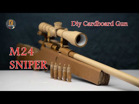 Diy Cardboard Gun very easy | M24 Sniper