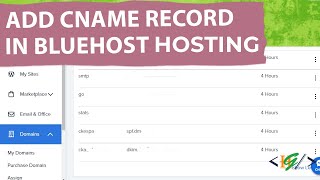 How to Add CName Records in Domain DNS in Bluehost Hosting | Convertkit CName Record