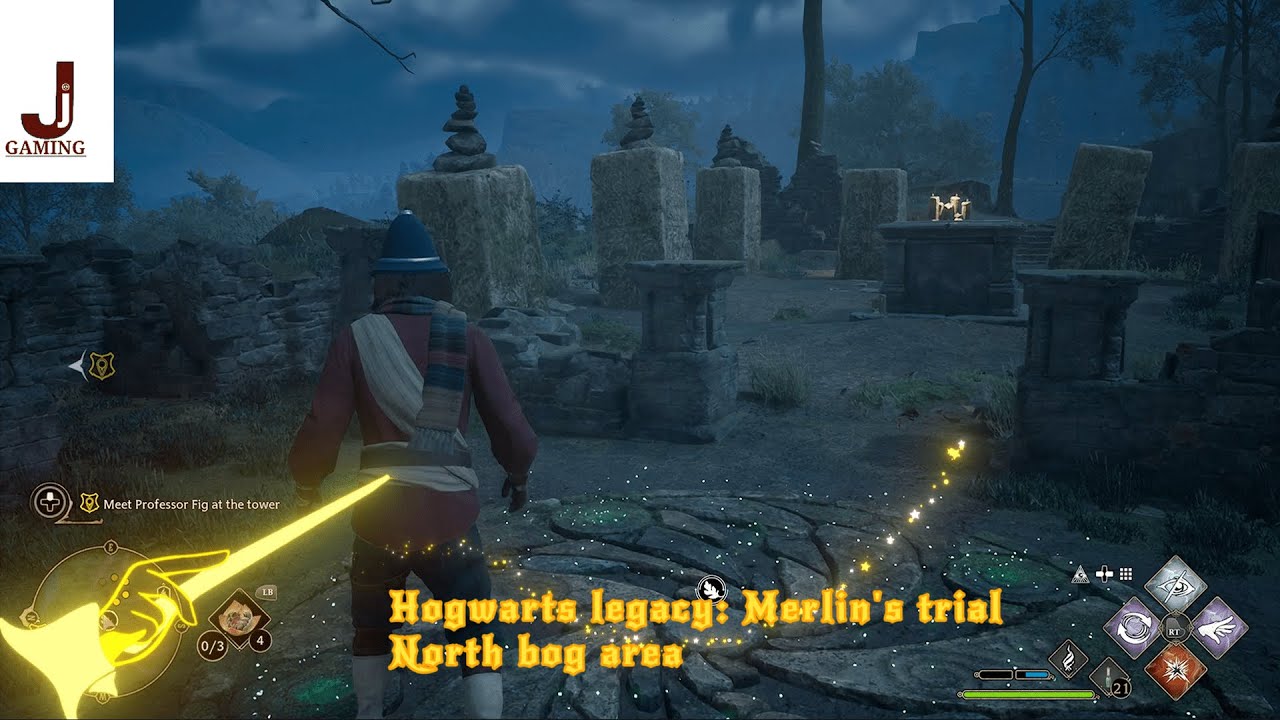 Hogwarts legacy Merlins trial North bog area