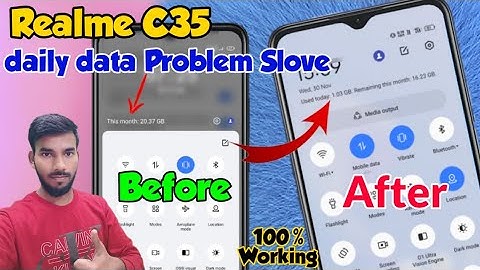 Realme c35 me daily usage data kaise Show Kare | Realme c35 daily usage data | Realme c35 data usage