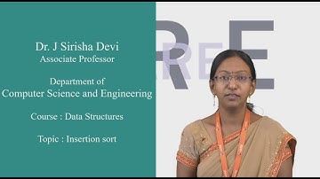 Problems on Insertion Sort by Dr. J Sirisha Devi
