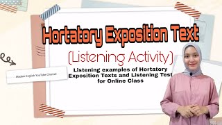 Hortatory Exposition Text (Bahasa Inggris - kelas X- SMA)