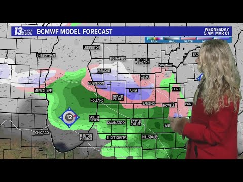 13 On Your Side Forecast: Light Wintry Mix Tonight - YouTube