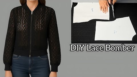 DIY Lace Bomber Jacket ✂️ Easy Pattern Drafting & Sewing Tutorial for Beginners
