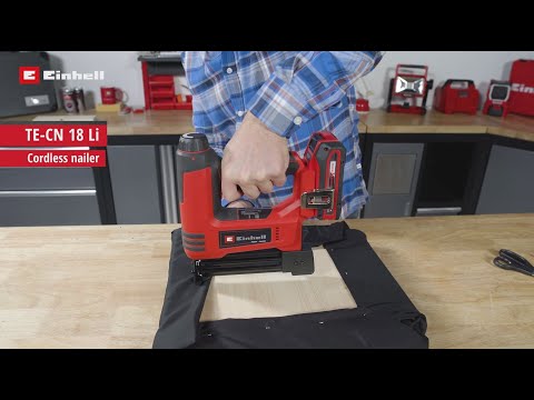 Степлер акумуляторний Einhell TE-CN 18 Li - Solo (без АКБ та зарядного пристрою) скоба+цвяхи, видео 1