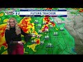 Chance of rain and storms today