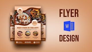 MS Word Flyer Design Tutorial | Food Flyer Design in Microsoft Word | MS Word Tutorial