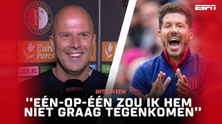 Diego Simeone flipt en duwt Arne Slot! 🥊🔥 | Interview Arne Slot | Feyenoord - Atletico Madrid