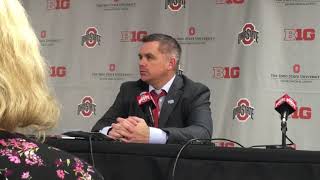 Ohio State coach Chris Holtmann is asked about low attendance at Value City Arena 1-22-18