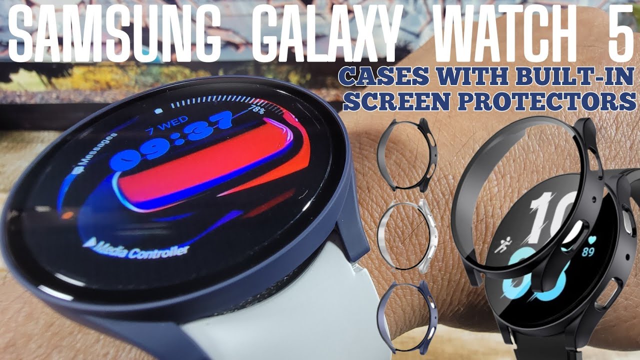 5+5 Pack] Galaxy Watch 6 Screen Protector Case 44mm,Samsung Galaxy Watch 6  44mm Accessories 