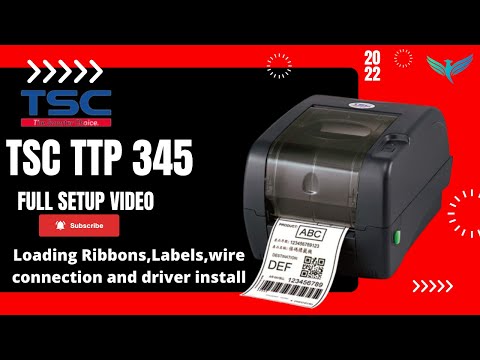 TSC TTP 345 FULL SETUP | Loading Ribbons, Labels Wire Connection and Driver Install @prezotech.
