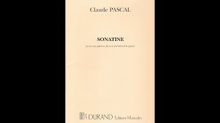 (Tempo 132-58-112) Sonatine for Alto Saxophone and Piano - Play Along / Claude PASCAL