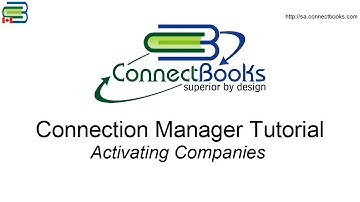 ConnectBooks Connection Manager Tutorial for Sage 50-CA Edition