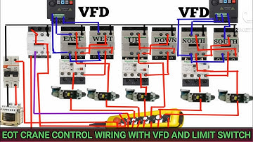 EOT CRANE CONTROL WIRING WITH VFD AND LIMIT SWITCH! OVERHEARD CRANE CONTROL WIRING DAIGRAM