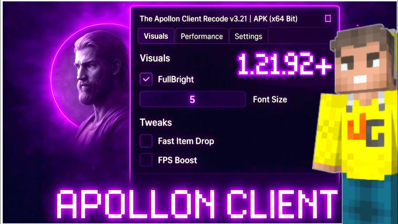 Apollon Client V1 21 92 BEST MCPE Hack Client For PvP Survival Apollon client v1 21 92 best mcpe hack client for pvp survival