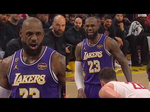 LeBron James has words for Alperen Sengun after he was complaining about foul call