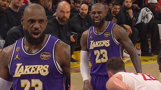 LeBron James has words for Alperen Sengun after he was complaining about foul call