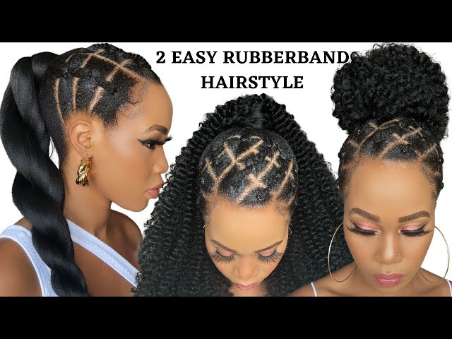 Beautiful rubberband hair styles for little natural hair black African  American girls for weddings.… | Girls hairstyles braids, Natural hair  styles, Girl hairstyles