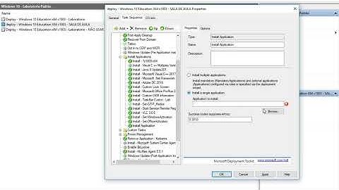 Add application to task sequence