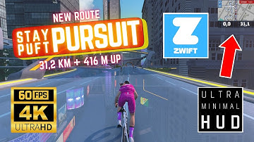 Stay Puft Pursuit (31,2 km / 416 m up) Zwift 4K 60fps Ultra HD 2160p RTX 4060 - New York New Route
