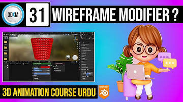 How to make Basket 3D Model & wireframe Modifier | Class 31 of 3D Animation Complete Course in Urdu